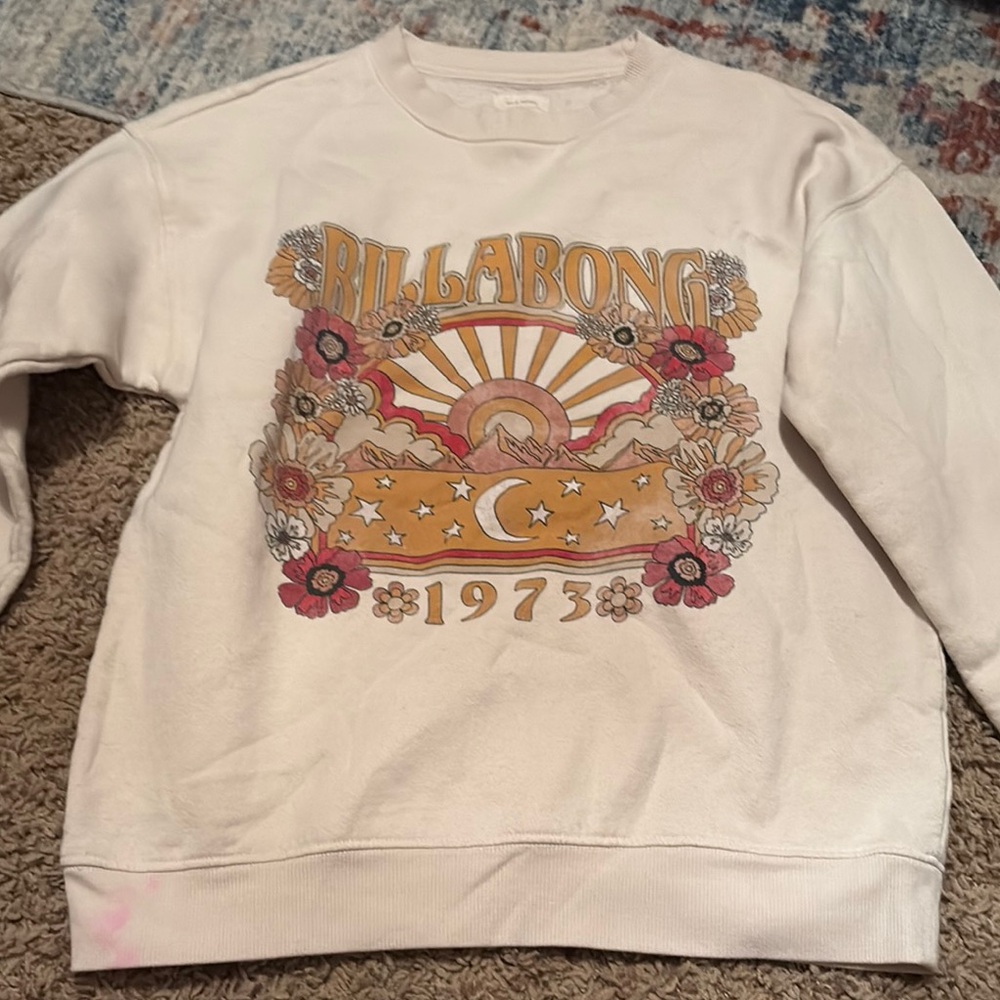 Billabong Vintage Style Cream Sweatshirt